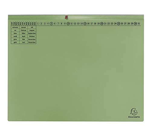 Exacompta 370225B Exaflex Premium Kanzlei-Hängehefter (1 Abheftvorrichtung, Rechtsheftung) 1 Stück, grün von Exacompta