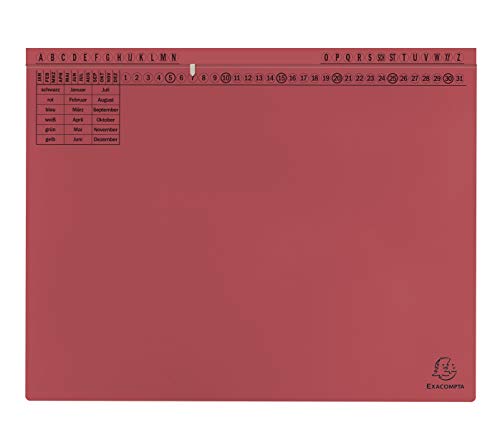 Exacompta 371103B Kanzlei-Hängehefter (Exaflex Standard, Abheftvorrichtung, 320 g/qm) 1 Stück rot von Exacompta