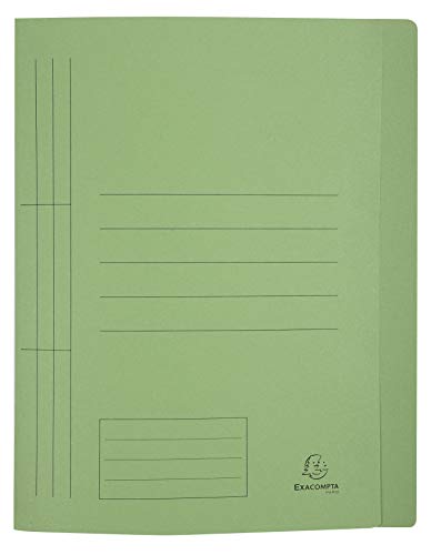 Exacompta 389725B Schnellhefter (Recycling-Karton, 250g, Organisationsdruck, DIN A4) 1 Stück grün von Exacompta