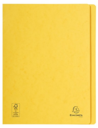 Exacompta 38999E Schnellhefter (Heftmechanik, Manila-Karton, 265g, DIN A4) 1 Stück gelb von Exacompta