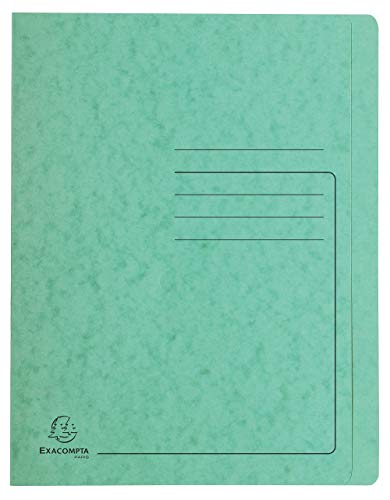 Exacompta 39993E Schnellhefter Colorspan bedruckt, 24 x 32 cm, für DIN A4, bis zu 350 Blatt, 1 Stück, grün von Exacompta