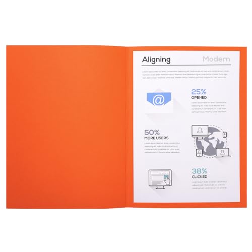 Exacompta 410007E Packung (mit 100 Aktendeckeln Forever, aus Recycling Karton 250 g, DIN A4, 21 x 29,7 cm) orange von Exacompta