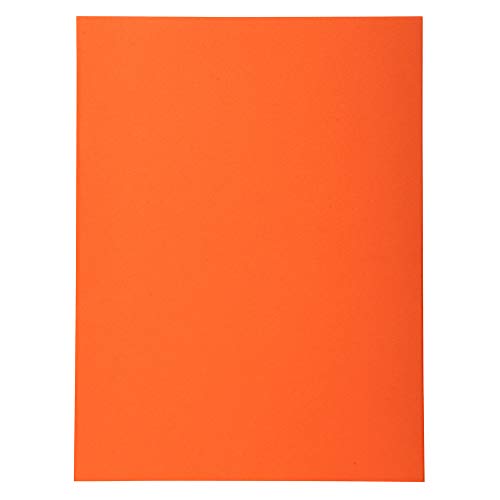 Exacompta 420007E 100er Pack Aktendeckel Forever® 170 g/m2 Aus Recycling-Karton für DIN A4 Blauer Engel ideal für die lose Blatt-Ablage orange Sammelmappe Dokumentenmappe von EXACOMPTA