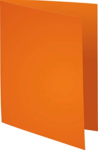 Exacompta 421007E 100 Pack Aktendeckel Forever® mit versetzter Kante 170 g/m2 Aus Recycling-Karton für DIN A4 Blauer Engel ideal für die lose Blatt-Ablage orange Sammelmappe Dokumentenmappe von Exacompta