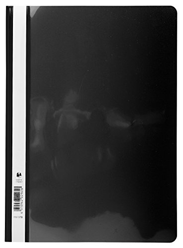 Exacompta 439701B 25er Pack Plastik-Schnellhefter mit Beschriftungsstreifen aus PVC mit schutzfolie für DIN A4 schwarz kaufmännische Heftung Hefter ideal für Büro und Schule Exacompta 439701B 25er Pack Plastik-Schnellhefter mit Beschriftungsstreifen aus PVC mit schutzfolie für DIN A4 schwarz kaufmännische Heftung Hefter ideal für Büro und Schule von Exacompta