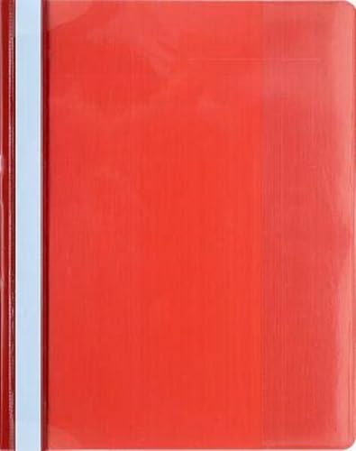 Exacompta 439903B Premium Schnellhefter. Aus PVC-Folie für DIN A4 kaufmännische Heftung mit Beschriftungsstreifen Hefter Ideal für Büro und Schule rot von Exacompta