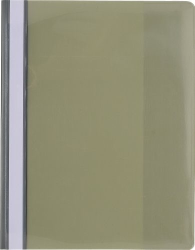 Exacompta 439910B Sichthefter (PVC Premium Qualität, Beschriftungsstreifen, DIN A4) 10er Pack grau von Exacompta