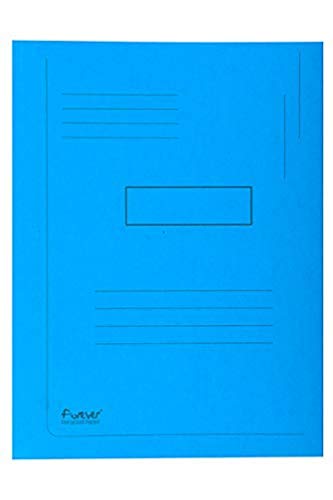 Exacompta 445006E 50er Pack Öko-Einschlagmappe. Aus Recycling-Karton DIN A4 mit 2 Klappen blau Sammelmappe Dokumentenmappe ideal für Büro und Schule von Exacompta