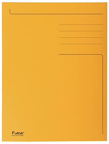 Exacompta 448009E 50er Pack Einschlagmappen Forever. Aus Recycling-Karton DIN A4 mit 3 Klappen orange Sammelmappe Dokumentenmappe ideal für Büro und Schule Exacompta 448009E 50er Pack Einschlagmappen Forever. Aus Recycling-Karton DIN A4 mit 3 Klappen orange Sammelmappe Dokumentenmappe ideal für Büro und Schule von Exacompta