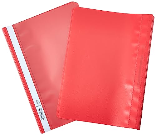 Exacompta 449203B 25er Pack Plastik-Schnellhefter. Aus PP-Folie für DIN A4 kaufmännische Heftung rot mit Beschriftungsstreifen Hefter Ideal für Büro und Schule Exacompta 449203B 25er Pack Plastik-Schnellhefter. Aus PP-Folie für DIN A4 kaufmännische Heftung rot mit Beschriftungsstreifen Hefter Ideal für Büro und Schule von Exacompta