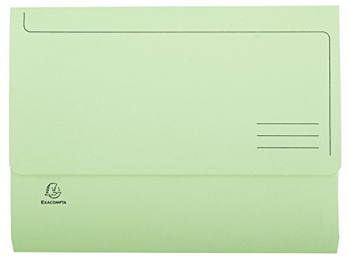 Exacompta 46773E 50er Pack Aktenmappen SUPER DIN A4. Aus stabilen Manila-Karton mit Beschriftungslinlien Pastellfarbe Grün. Ideal für die Aufbewahrung Ihrer Dokumente Sammelmappe von Exacompta