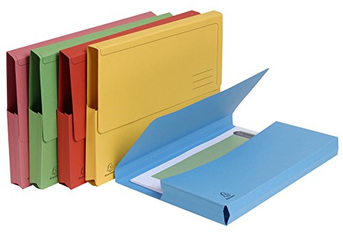 Exacompta 46971E 50er Pack Recycling-Aktenmappen Forever mit Verschlußklappe für DIN A4 Blauer Engel Sammelmappe Einschlagmappe farbig sortiert von Exacompta