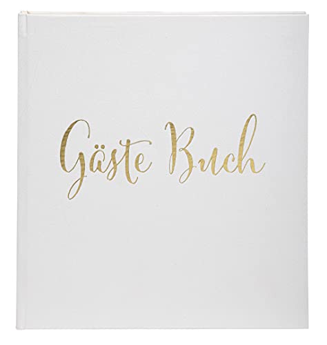 Exacompta 47235B Klassisches Gästebuch Weiß Deutsch Quadratisches Format 21x19 cm Karton mit Laminatbeschichtung Goldener Schnitt 140 einfarbige weiße Seiten Farbe: weiß Exacompta 47235B Klassisches Gästebuch Weiß Deutsch Quadratisches Format 21x19 cm Karton mit Laminatbeschichtung Goldener Schnitt 140 einfarbige weiße Seiten Farbe: weiß von Exacompta