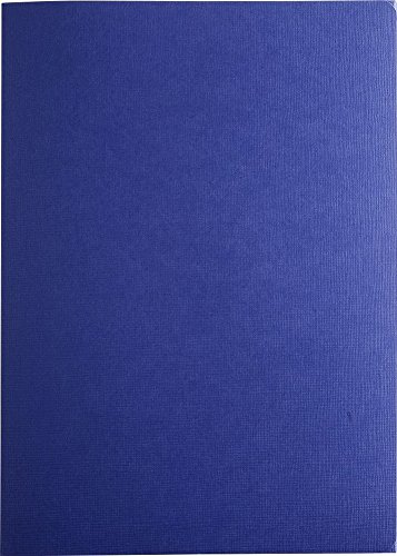 Exacompta 49202B Bewerbungsmappe PRESTIGE in Leinenoptik. Aus extra starkem Colorspan-Karton 3-teilig mit 2 Klemmschienen für DIN A4 blau von Exacompta