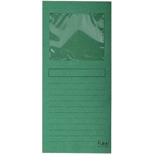Exacompta 50103E Packung mit 100 Fenstermappen Forever, 120 g/m² Recycling Papier, 22 x 31cm für DIN A4, 1 Pack, Dunkelgrün Exacompta 50103E Packung mit 100 Fenstermappen Forever, 120 g/m² Recycling Papier, 22 x 31cm für DIN A4, 1 Pack, Dunkelgrün von Exacompta