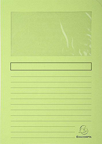 Exacompta 50153E 100er Pack Fenstermappen Super PEFC zertifiziert Karton 160g/m² praktisch und robust für DIN A4 grün Dokumentenmappe Einschlagmappe Exacompta 50153E 100er Pack Fenstermappen Super PEFC zertifiziert Karton 160g/m² praktisch und robust für DIN A4 grün Dokumentenmappe Einschlagmappe von Exacompta