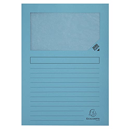 Exacompta 50252E 25er Pack Fenstermappen Super PEFC zertifiziert Karton 160g/m² praktisch und robust für DIN A4 hellblau Dokumentenmappe Einschlagmappe Exacompta 50252E 25er Pack Fenstermappen Super PEFC zertifiziert Karton 160g/m² praktisch und robust für DIN A4 hellblau Dokumentenmappe Einschlagmappe von Exacompta