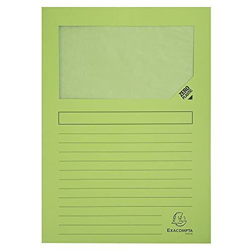 Exacompta 50253E 25er Pack Fenstermappen Super PEFC zertifiziert Karton 160g/m² praktisch und robust für DIN A4 hellgrün Dokumentenmappe Einschlagmappe Exacompta 50253E 25er Pack Fenstermappen Super PEFC zertifiziert Karton 160g/m² praktisch und robust für DIN A4 hellgrün Dokumentenmappe Einschlagmappe von Exacompta