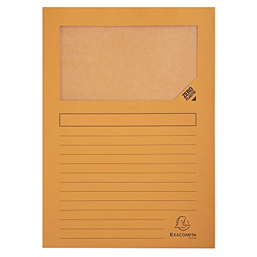 Exacompta 50254E 25er Pack Fenstermappen Super PEFC zertifiziert Karton 160g/m² praktisch und robust für DIN A4 orange Dokumentenmappe Einschlagmappe Exacompta 50254E 25er Pack Fenstermappen Super PEFC zertifiziert Karton 160g/m² praktisch und robust für DIN A4 orange Dokumentenmappe Einschlagmappe von Exacompta