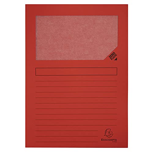 Exacompta 50255E 25er Pack Fenstermappen Super PEFC zertifiziert Karton 160g/m² praktisch und robust für DIN A4 rot Dokumentenmappe Einschlagmappe Exacompta 50255E 25er Pack Fenstermappen Super PEFC zertifiziert Karton 160g/m² praktisch und robust für DIN A4 rot Dokumentenmappe Einschlagmappe von Exacompta