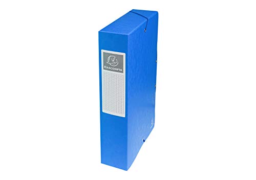 Exacompta 50602E 1 Abheftbox mit Gummibändern Exabox aus Glanzkarton 600g/m2 Rücken 6 cm Maße 25 x 33 cm für A4-Dokumente Farbe blau wird montiert geliefert Exacompta 50602E 1 Abheftbox mit Gummibändern Exabox aus Glanzkarton 600g/m2 Rücken 6 cm Maße 25 x 33 cm für A4-Dokumente Farbe blau wird montiert geliefert von Exacompta