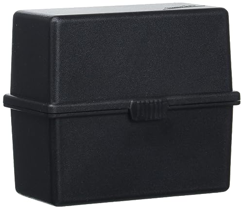 Exacompta 50614D Tragbare Karteikassette Memo-Box EcoBlack DIN A8. Aus Recycling-Kunststoff mit Schnappverschluss für bis zu 200 Karteikarten schwarz Blauer Engel Karteikasten von Exacompta