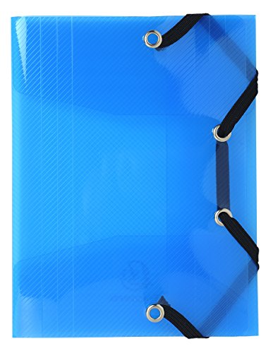 Exacompta 50700E Sammelmappe Crystal DIN A6 aus Kunststoff mit 3 Innenklappen und 2 Gummizügen, 12 x 16 cm Taschenformat, ideal für Kreditkarten oder Ausweise 1 Stück Zufallsfarbe von Exacompta