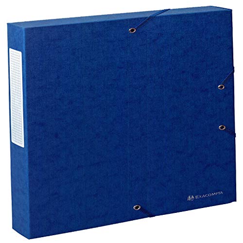 Exacompta 50812E Sammelbox Scotten aufgebaut mit Gummizug 40 mm breit aus extra starkem Colorspan-Karton mit Rückenschild für DIN A4 Archivbox Heftbox Dokumentenbox Sammelmappe blau Exacompta 50812E Sammelbox Scotten aufgebaut mit Gummizug 40 mm breit aus extra starkem Colorspan-Karton mit Rückenschild für DIN A4 Archivbox Heftbox Dokumentenbox Sammelmappe blau von Exacompta