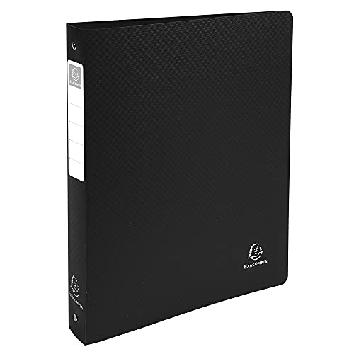 Exacompta 51390E Premium Ringbuch OPAK DIN A4 aus festem Kunststoff mit 4 Ringen 40 mm breit 1 Stück Zufallsfarbe ideal für Schule und Büro Ringhefter Ringordner Ringbuchordner von Exacompta