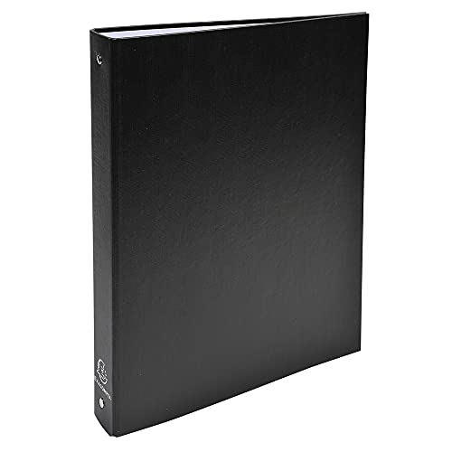 Exacompta 51371E Ringbuch (Festem-Karton, PP, 4 Ringe, Rücken 40 mm, DIN A4) schwarz von Exacompta