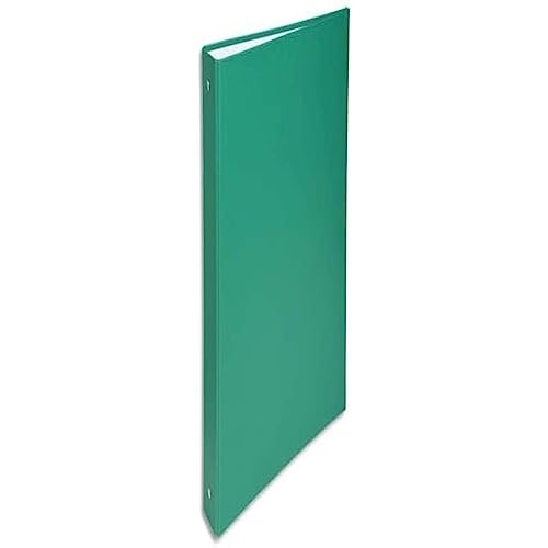 Exacompta 51373E Ringbuch OPAK DIN A4 aus starkem Karton mit Kunststoffbezug außen 4 Ringen 40 mm breit grün ideal für Schule und Büro Ringhefter Ringordner Ringbuchordner von Exacompta