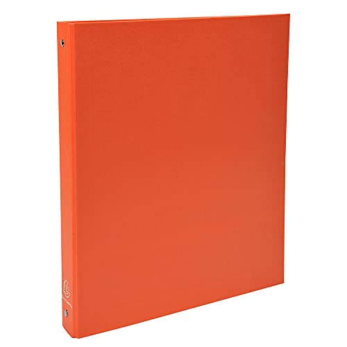 Exacompta 51374SE Ringbuch OPAK DIN A4 aus starkem Karton mit Kunststoffbezug außen 4 Ringen 40 mm breit orange ideal für Schule und Büro Ringhefter Ringordner Ringbuchordner von Exacompta