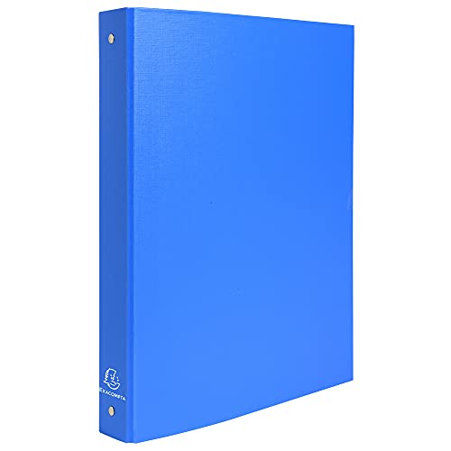 Exacompta 51471E Ringbuch OPAK DIN A4 aus starkem Karton mit Kunststoffbezug außen 4 Ringen 40 mm breit hellblau ideal für Schule und Büro Ringhefter Ringordner Ringbuchordner von Exacompta