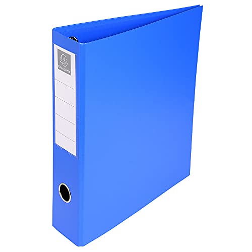 Exacompta 51742E Ringbuch (4 Ringe, Rücken 70mm, kaschierter Karton, PVC, DIN A4) 1 Stück blau von Exacompta