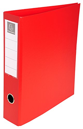 Exacompta 51745E Ringbuch (4 Ringe, Rücken 70mm, kaschierter Karton, PVC, DIN A4) 1 Stück rot von Exacompta