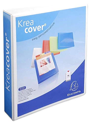 Exacompta 51844E 10er Pack Präsentationsringbuch KreaCover DIN A4 aus starkem Karton 4 D Ringe 75mm breit Weiß ideal für Schule und Büro Ringhefter Ringordner Ringbuchordner Exacompta 51844E 10er Pack Präsentationsringbuch KreaCover DIN A4 aus starkem Karton 4 D Ringe 75mm breit Weiß ideal für Schule und Büro Ringhefter Ringordner Ringbuchordner von Exacompta