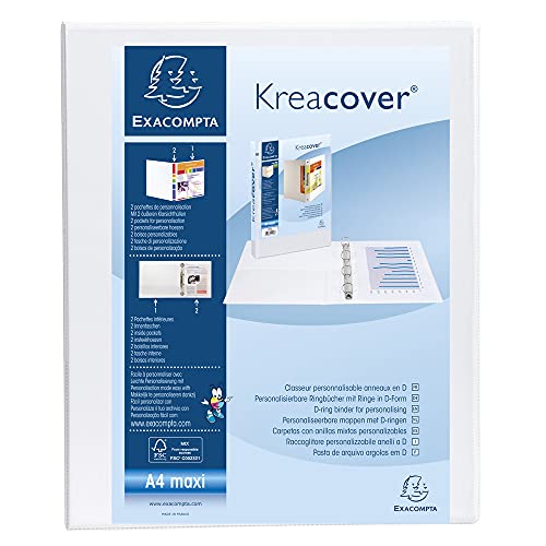 Exacompta 51941E Präsentationsringbuch KreaCover Kunststoffbezug außen und innen. 4 Ring-Mechanik DIN A4 Füllhöhe 20 mm ideal für Angebots- und Unternehmenspräsentationen weiß Exacompta 51941E Präsentationsringbuch KreaCover Kunststoffbezug außen und innen. 4 Ring-Mechanik DIN A4 Füllhöhe 20 mm ideal für Angebots- und Unternehmenspräsentationen weiß von Exacompta