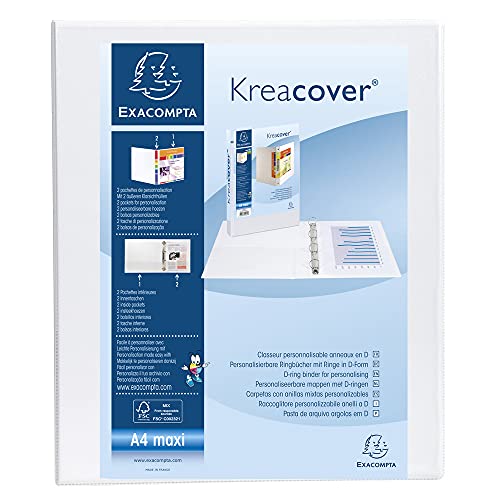 Exacompta 51942E Präsentationsringbuch KreaCover Kunststoffbezug außen und innen. 4 Ring-Mechanik DIN A4 Füllhöhe 30 mm ideal für Angebots- und Unternehmenspräsentationen weiß Exacompta 51942E Präsentationsringbuch KreaCover Kunststoffbezug außen und innen. 4 Ring-Mechanik DIN A4 Füllhöhe 30 mm ideal für Angebots- und Unternehmenspräsentationen weiß von Exacompta