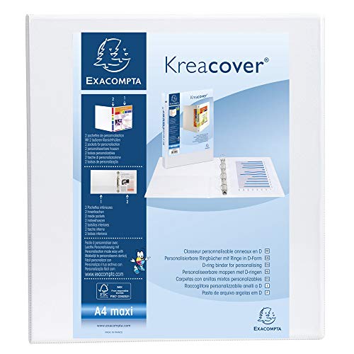 Exacompta 51944E Präsentationsringbuch KreaCover Kunststoffbezug außen und innen. 4 Ring-Mechanik DIN A4 Füllhöhe 50 mm ideal für Angebots- und Unternehmenspräsentationen weiß Exacompta 51944E Präsentationsringbuch KreaCover Kunststoffbezug außen und innen. 4 Ring-Mechanik DIN A4 Füllhöhe 50 mm ideal für Angebots- und Unternehmenspräsentationen weiß von Exacompta