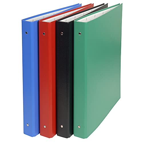 Exacompta 52432E Ringbuch (Festem-Karton, PVC, 4 Ringe, Rücken 40 mm, DIN A4) Sortiert Farben von Exacompta