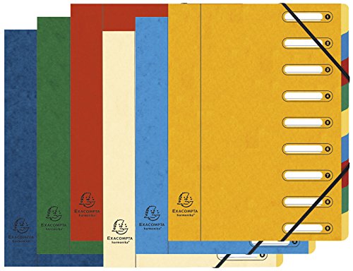Exacompta 5309E Premium Ordnungsmappe Harmonika. Aus extra starkem Colorspan-Karton DIN A4 9 Fächer und 2 Gummizüge mit Indexfenster und dehnbarem Rücken Register-Mappe 1 Stück Zufallsfarbe Exacompta 5309E Premium Ordnungsmappe Harmonika. Aus extra starkem Colorspan-Karton DIN A4 9 Fächer und 2 Gummizüge mit Indexfenster und dehnbarem Rücken Register-Mappe 1 Stück Zufallsfarbe von Exacompta