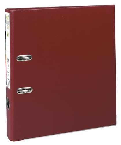 Exacompta 53104E 10er Pack Premium Kunststoff-Ordner Prem´Touch. 5 cm schmal DIN A4 MAXI Ringordner Aktenordner Briefordner Büroordner Plastikordner Schlitzordner bordeaux von Exacompta