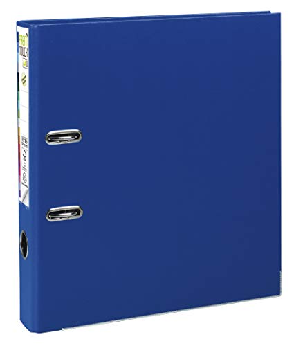 Exacompta 53152E Premium PP-Ordner Prem´Touch. 5 cm schmal DIN A4 Kunststoffbezug außen Papierbezug innen Rückenschild austauschbar Ringordner Aktenordner Briefordner Plastikordner dunkelblau von Exacompta