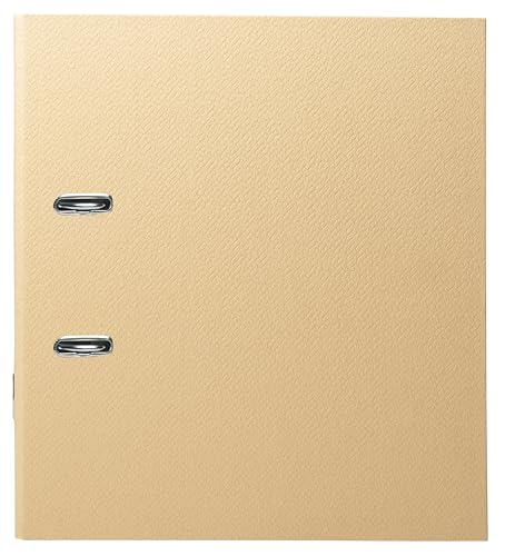 Exacompta - 53602E Prem'Touch Office By Me Aktenordner - Rücken 80 mm - Mechanik 75 mm - Grifföse - Außenmaß 32 x 29 cm - Ordner A4 - Beige von EXACOMPTA