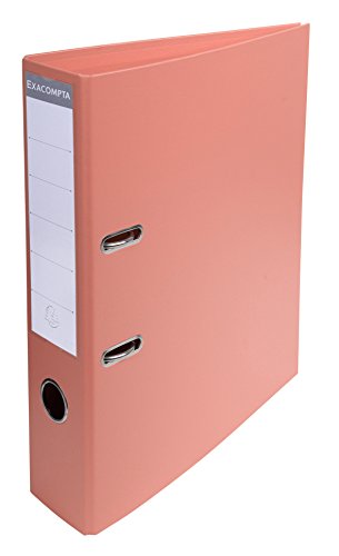 Exacompta 53705E 1 Ordner mit PVC-Hebel Rücken 70 mm Mechanik 75 mm Außenmaße: 32 x 29 x 7 cm Abheftbares Format A4 Farbe: Lachs von Exacompta