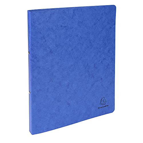 Exacompta 54252E Ringhefter aus starkem Colorspan-Karton für DIN A4, 2-O Ring 20 mm breit blau ideal für Schule und Büro Ringordner Ringbuchordner von Exacompta