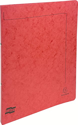 Exacompta 54255E Ringhefter aus starkem Colorspan-Karton für DIN A4, 2-O Ring 20 mm breit rot ideal für Schule und Büro Ringordner Ringbuchordner von Exacompta