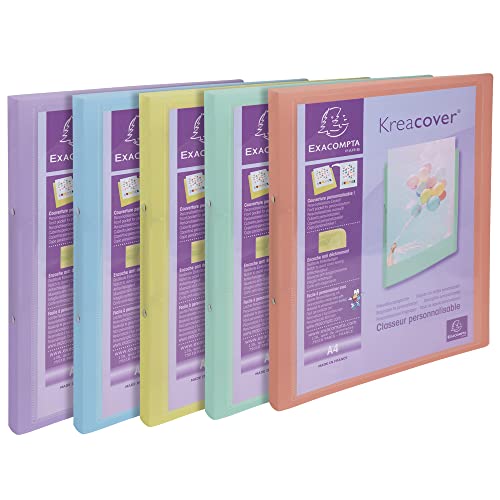 Exacompta 54279E 5er Pack Ringbuch KreaCover aus flexiblem Kunststoff für DIN A4, 2-O Ring Mechanik 15 mm, Rücken 20 mm, Außenmaße 32 x 25 cm farbig sortiert Exacompta 54279E 5er Pack Ringbuch KreaCover aus flexiblem Kunststoff für DIN A4, 2-O Ring Mechanik 15 mm, Rücken 20 mm, Außenmaße 32 x 25 cm farbig sortiert von Exacompta
