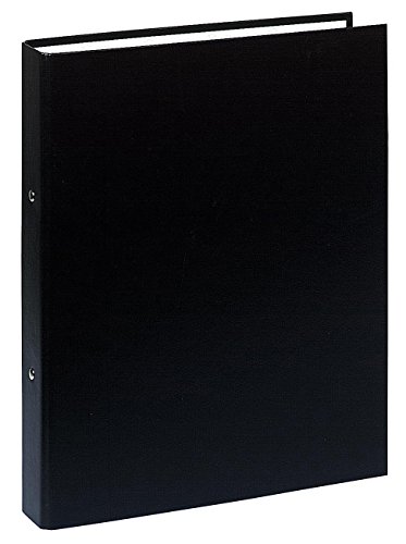 Exacompta 54371E Ringbuch 2 Ringe Füllhöhe 30mm, Rücken 40mm, für DIN A4 Kunststoffbezug aussen Papierbezug innen, schwarz von Exacompta
