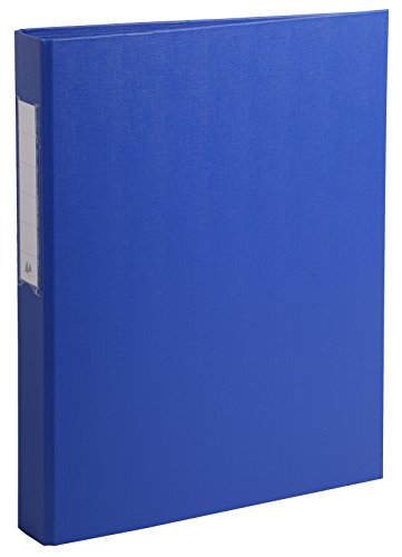 Exacompta 54382E Ringbuch 2 Ringe Füllhöhe 25mm, Rücken 40mm, aufgeklebtes Rückenschild, für DIN A4 Kunststoffbezug aussen und innen, blau von Exacompta